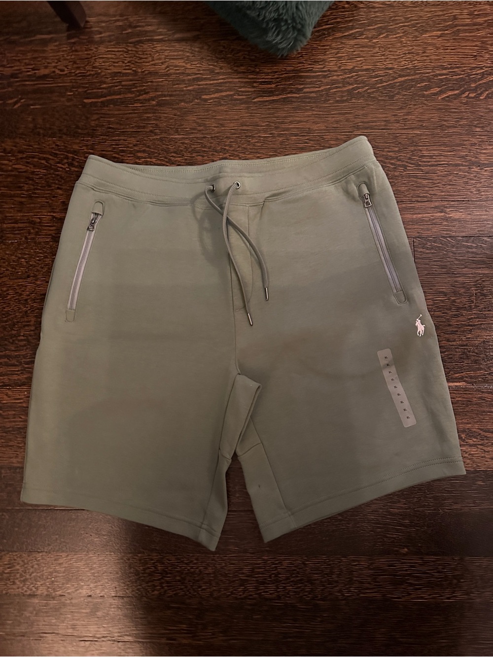 Ralph Lauren Olive Green Athletic Drawstring Shorts